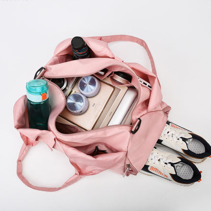 Light Green Oxford Fabric Women's Shoulder Bag, Large Capacity Yoga & Gym Bag with Separate Shoe Compartment - Stylish & Functional Sport Bag