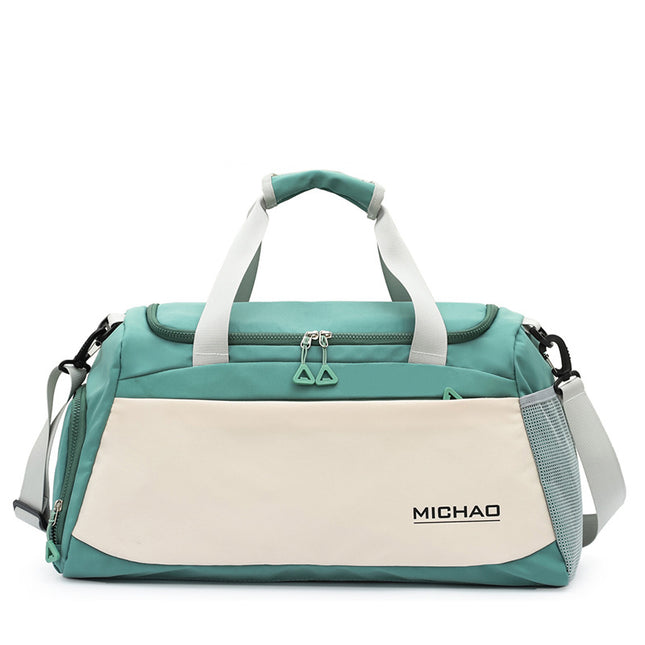 Green Large Capacity Gym Bag with Wet and Dry Separation