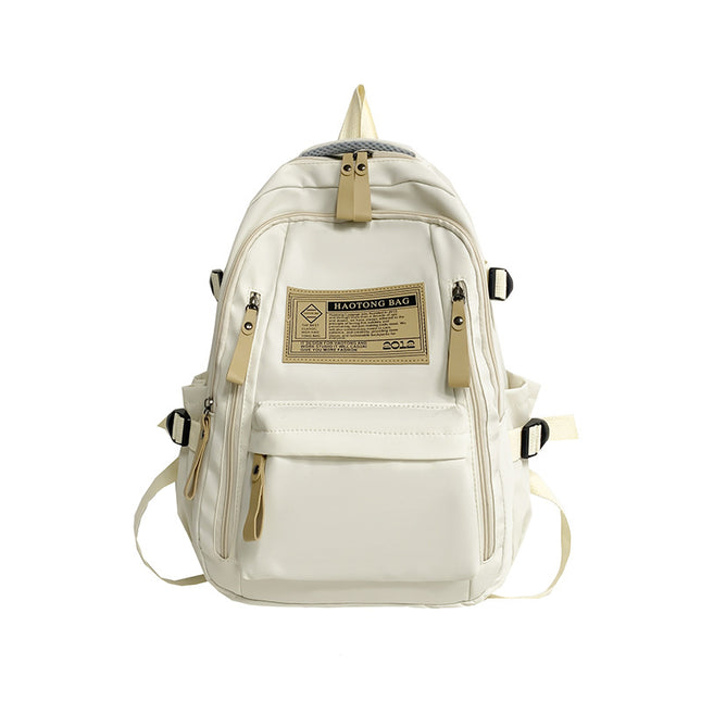 White Stylish and Simple Backpack for High School and College Students Trendy Women s Casual Backpack for