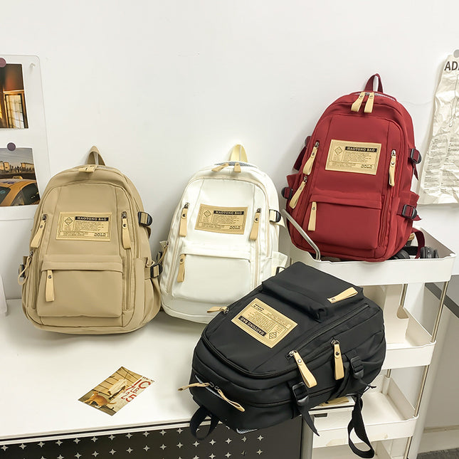 White Stylish and Simple Backpack for High School and College Students Trendy Women s Casual Backpack for – product detail