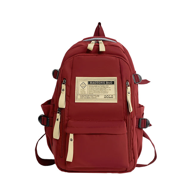 Red Stylish and Simple Backpack for High School and College Students Trendy Women s Casual Backpack for