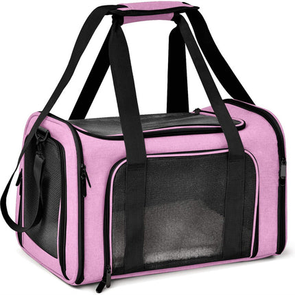 L Pink Portable Foldable Pet Carrier V888-ELOSUNG13135