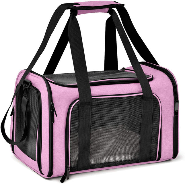 L Pink Portable Foldable Pet Carrier V888-ELOSUNG13135