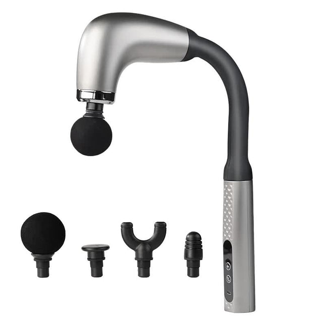 Silver Electric Elbow Fascia Gun for Body/Head Relief Portable Silent Body Fatigue Reliever Hot Selling