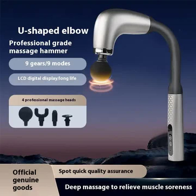 Silver Electric Elbow Fascia Gun for Body/Head Relief Portable Silent Body Fatigue Reliever Hot Selling – product detail