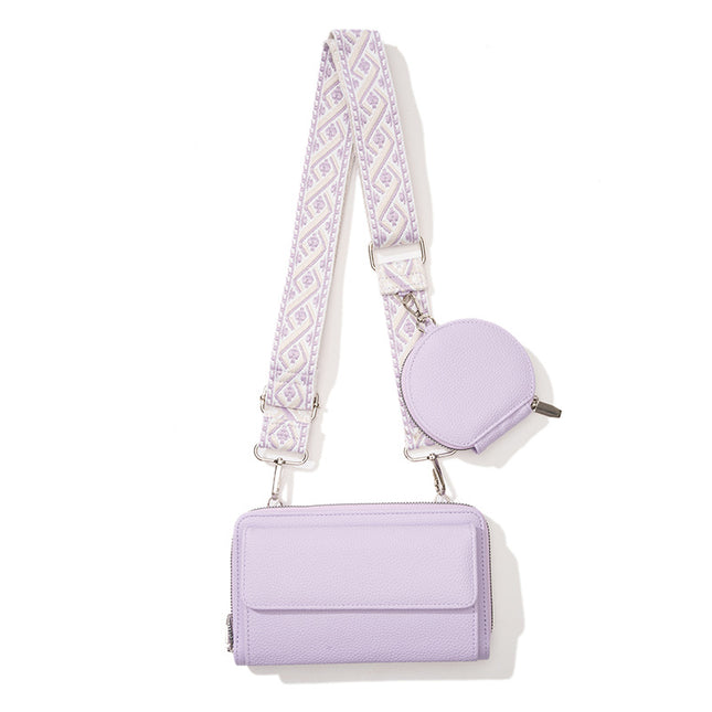 Light Purple 2-Piece Combination New Mobile Phone Shoulder (Child Bag)