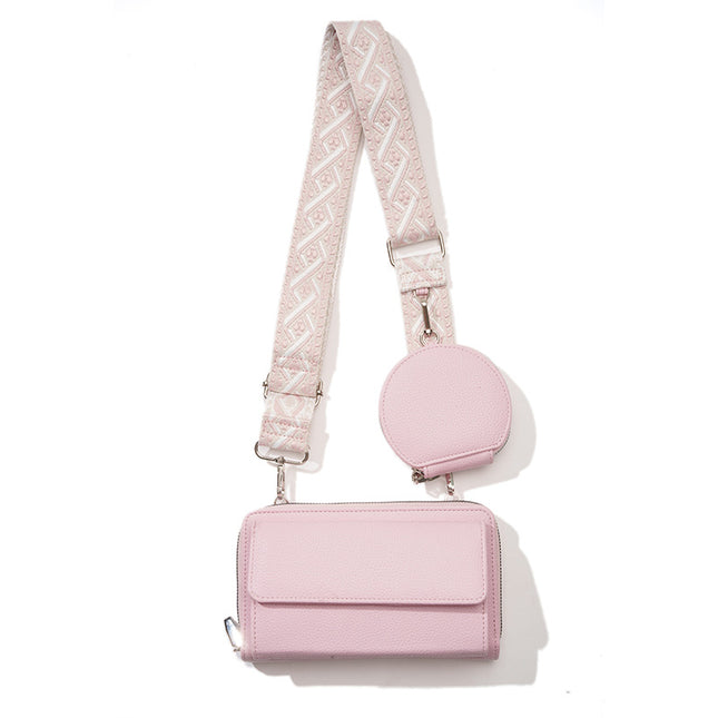 Light Pink 2-Piece Combination New Mobile Phone Shoulder (Child Bag)