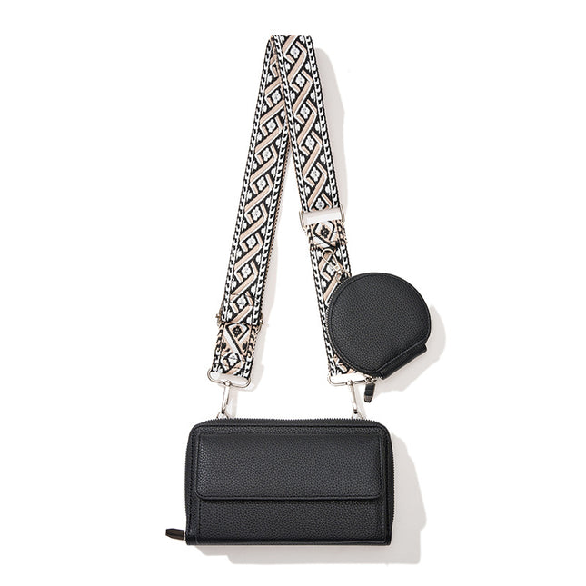 Black 2-Piece Combination New Mobile Phone Shoulder Bag (Child Bag)