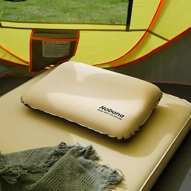 Black Automatic Inflatable 3D Outdoor Sponge Pillow – product detail