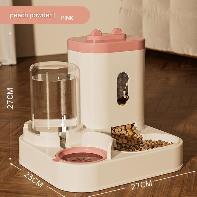 Pink Automatic Pet Feeder and Water Dispenser