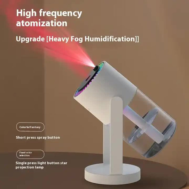 White Starry Sky Projection Humidifier USB Ultrasonic Car and Home Air Humidifier Mist Diffuser for