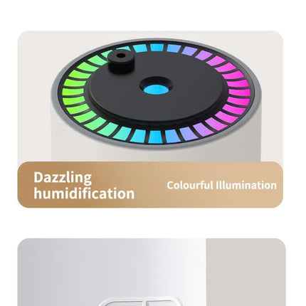 White Starry Sky Projection Humidifier – USB Ultrasonic Car and Home Air Humidifier, Mist Diffuser for Hydration