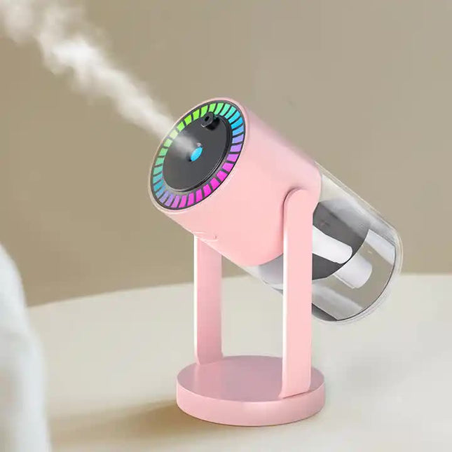 Pink Starry Sky Projection Humidifier USB Ultrasonic Car and Home Air Humidifier Mist Diffuser for Hydration