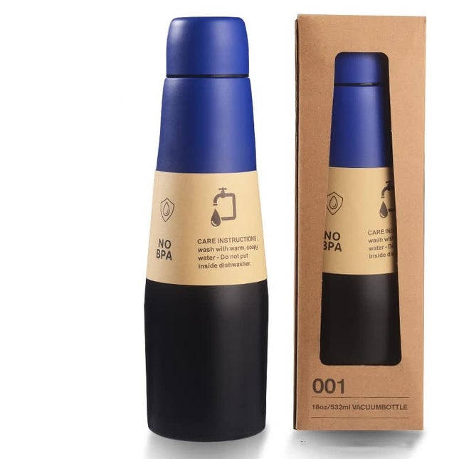 Black Blue Gradient High-Quality Gradient Color Insulated Water Bottle
