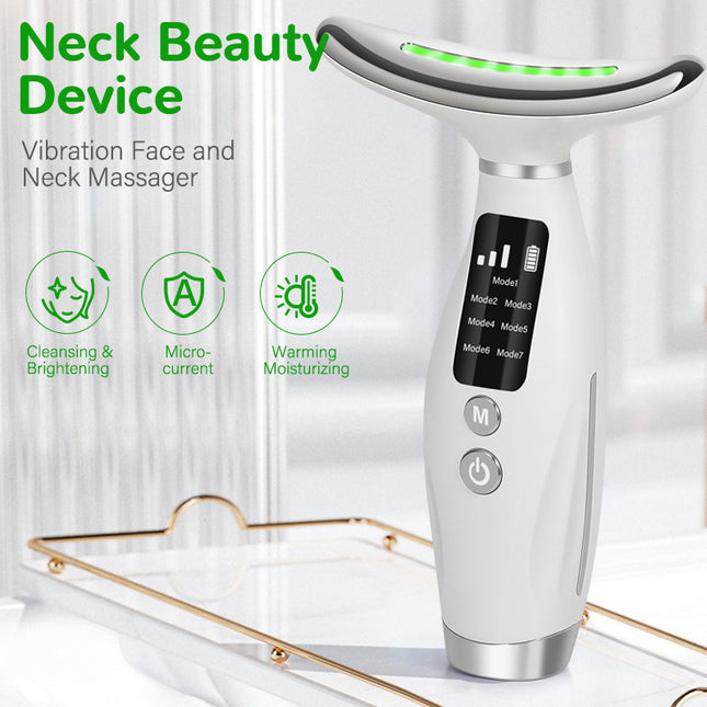 7-Color LED Neck Massager with Heat Therapy, 7 Modes