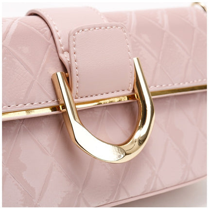 White Elegant Quilted Chain Shoulder Bag for Office Professionals | Simple and Fashionable Small Square Bag for Women