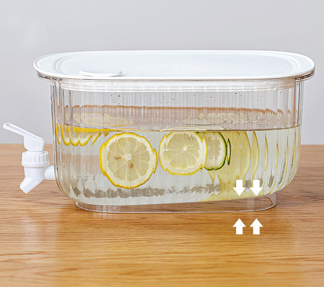 Transparent 4 Liter Refrigerator Cold Drink Dispenser Juice & Fruit Infuser Water Pitcher Spigot Beverage – product detail
