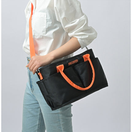Black Multi-Function Diaper Bag with Insulated Lining, Large Capacity Mommy Bag, Shoulder & Crossbody Baby Bag