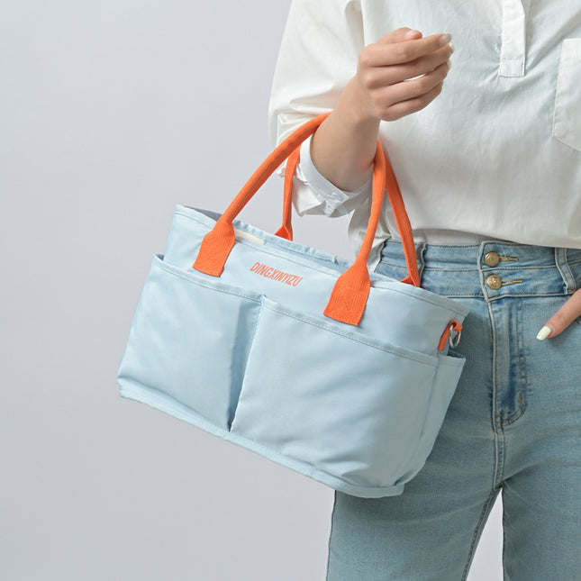 Blue Multi-Function Diaper Bag with Insulated Lining