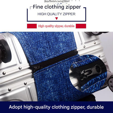 S 18-20 Inch Elastic Luggage Cover with Zipper, Travel Suitcase Protector, Scratch Resistant Luggage Cover
