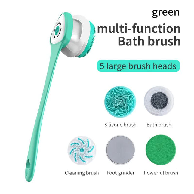 Green Electric Bath Brush & Multi-Functional Massager