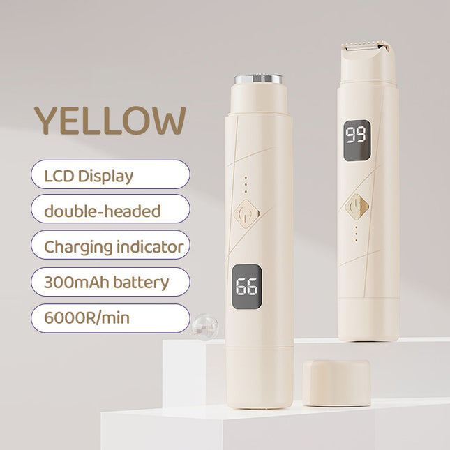 Light Yellow Portable Wireless Electric Hair Remover