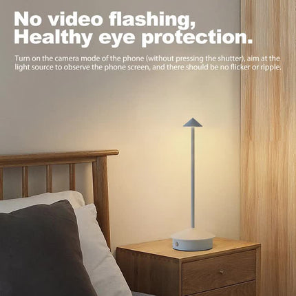 Brown Modern Minimalist Aluminum LED Mushroom Night Light - Creative Bedside Atmosphere Lamp for Dining Room and Bedroom