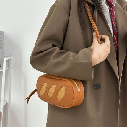 Creative Cute Baguette Crossbody Bag – Unique Bread Design, Fashionable Shoulder Bag for Daily Use