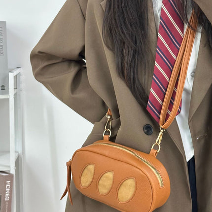Creative Cute Baguette Crossbody Bag – Unique Bread Design, Fashionable Shoulder Bag for Daily Use
