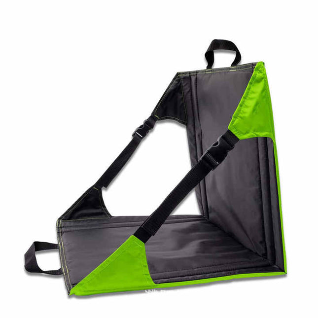 Green And Black Portable Outdoor Camping Seat Pad with Backrest Foldable & Waterproof Concert Cushion 600D