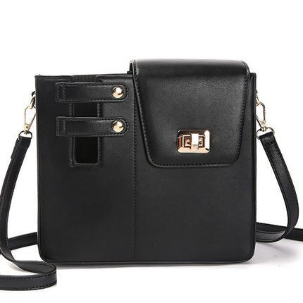 Black Portable Beverage Bottle Cup Holder Bag | Trendy Crossbody Design for Daily Commute(No water cup)