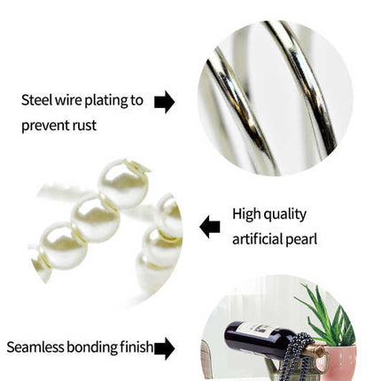 Black Modern Floating Pearl Wine Bottle Holder - Elegant Home Decor, Unique Kitchen Accessory for Dining, Bar, and Living Room