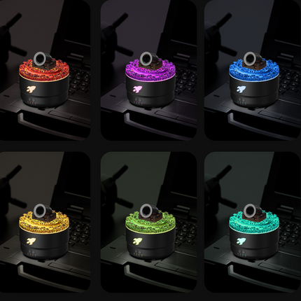 Black Creative Cannon-Shaped Aromatherapy Diffuser with Colorful LED Lights, 280ml Ultrasonic Humidifier, Dual Mist Modes, Desktop Small Air Freshener