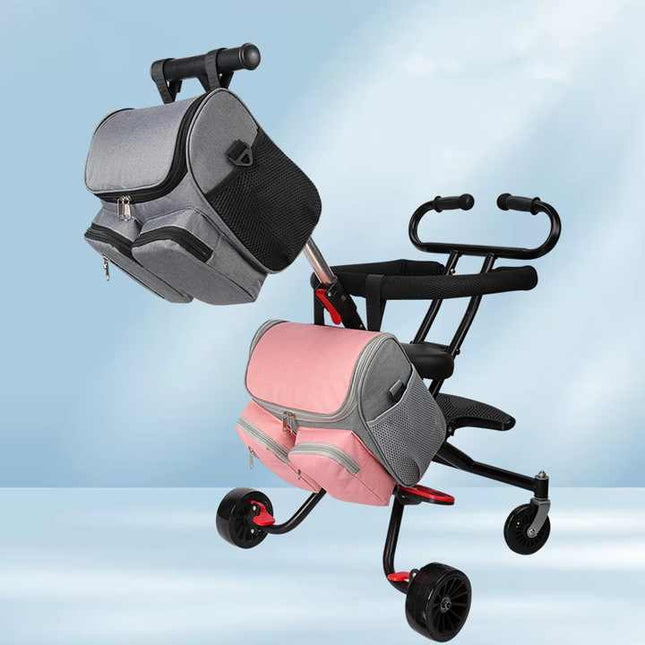 Grey Portable Baby Stroller Organizer Bag (Friendly)