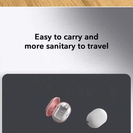 2 Pcs Light Green Portable Mini Toothbrush Sanitizer - Compact Travel UV-C Sterilizer for Home and Travel Use