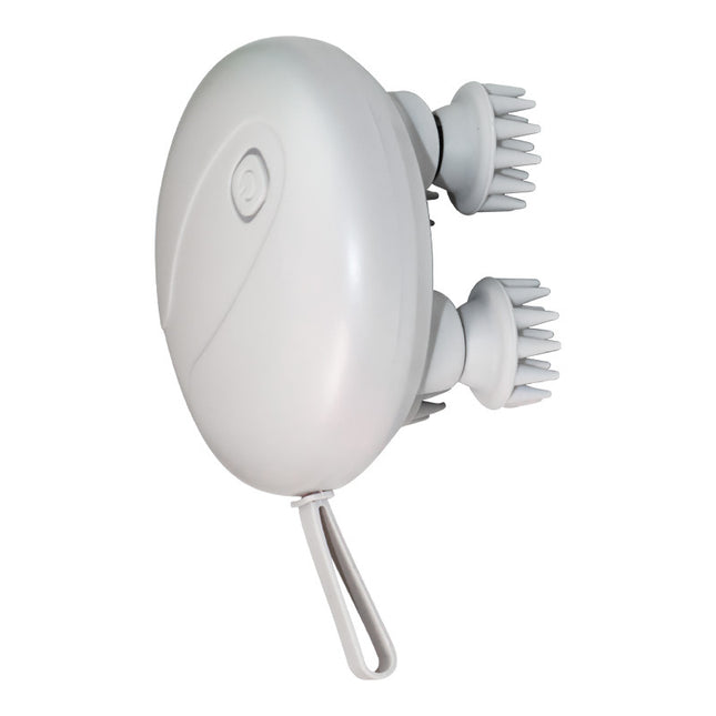 White Mini Electric Head Massager - Portable 3D Massage Device