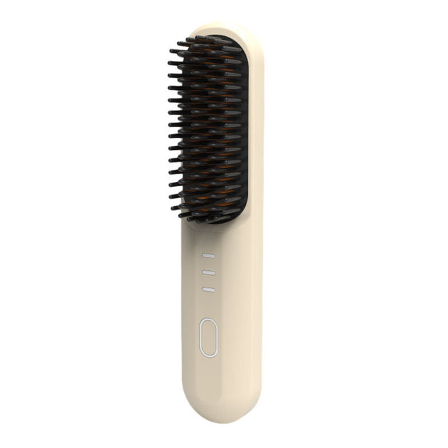 Yellow Wireless Hair Straightening Brush