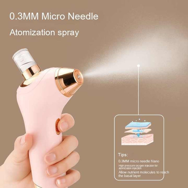 Pink Portable Oxygen Injector for Face Hydration and Skin Rejuvenation 40ml USB Rechargeable Atomizer