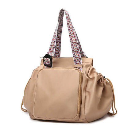 Beige Convertible Multifunctional Baby Cradle Travel Bag – Women’s Backpack, Shoulder Bag, Mummy Bag with Expandable Storage