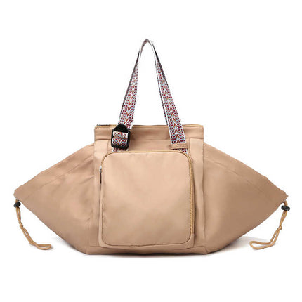 Beige Convertible Multifunctional Baby Cradle Travel Bag – Women’s Backpack, Shoulder Bag, Mummy Bag with Expandable Storage