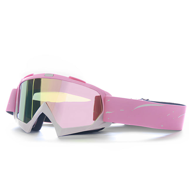 Progressive Pink Plus Rose Pink Lenses Outdoor Protective Motorcycle Goggles Windproof Dustproof