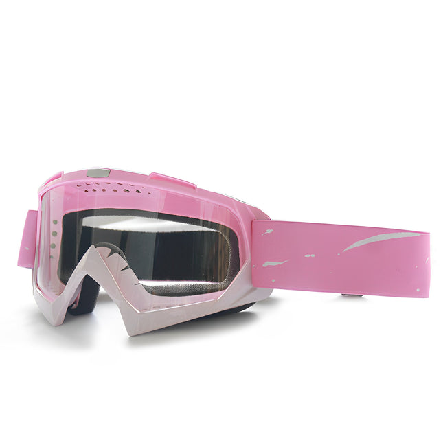 Progressive Pink + Transparent Lenses Outdoor Protective Motorcycle