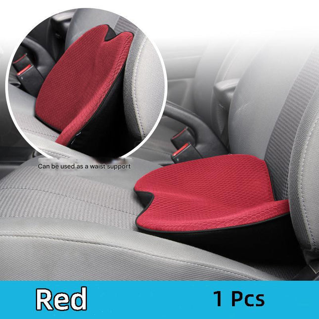 Red Mini Car Seat Cushion - Memory Foam Height-Boost Cushion