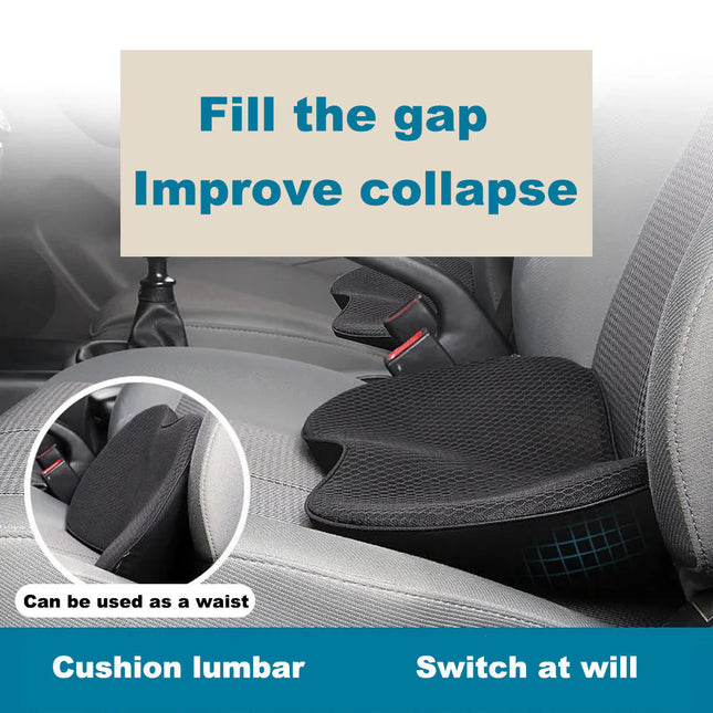Red Mini Car Seat Cushion - Memory Foam Height-Boost Cushion
