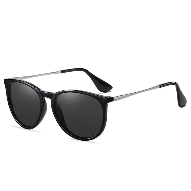 Black Stylish Polarized Sunglasses for Men and Women UV Protection Lightweight Design Trendy Sunglasses for
