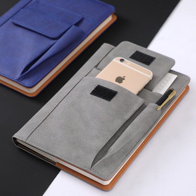 Blue A5 Multi-Functional PU Leather Notebook with Pockets Office Planner and Journal – product detail