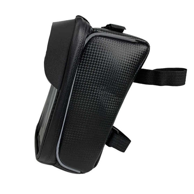 Waterproof Bicycle Phone Frame Bag with Sun Visor TPU Touchscreen and Storage Pockets for Road and – product detail