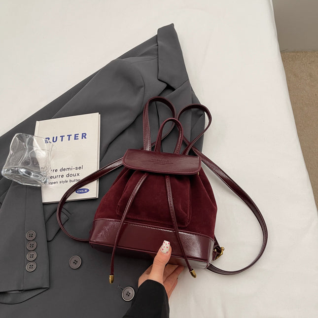 Claret Vintage Suede Women's Mini Backpack