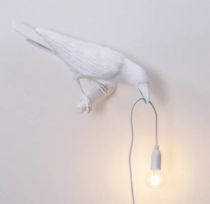 White Bird Left Wall Lamp Nordic Resin Bird Wall V888-ELOSUNG13815