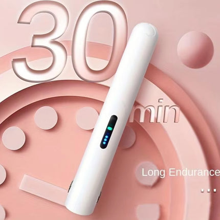 Pink Portable Mini Wireless Hair Straightener - USB Rechargeable, 2-in-1 Curling & Straightening Iron, Adjustable 3-Temperature Settings , 20s Fast Heating, Anti-Scald, Compact Travel Design